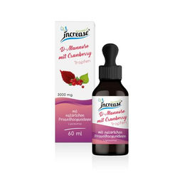 Increase Liposomale D-Mannose mit Cranberry Tropfen 60 ml vegan und laktosefrei – Bild 1 von 2