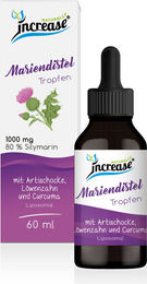 Increase Liposomale Mariendistel Tropfen mit Artischocke, Löwenzahn und Curcuma 1000mg pro Tagesdosis vegan 60ml – Bild 1 von 3