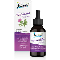 Produktbild von Increase Liposomale Mariendistel Tropfen mit Artischocke, Löwenzahn und Curcuma 1000mg pro Tagesdosis vegan 60ml
