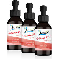 Produktbild von Increase Liposomale Vitamin B12 Tropfen hochdosiert 500µg vegan und laktosefrei 3 x 60 ml