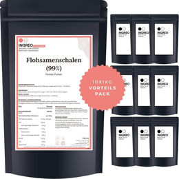 INGREO Cook & Bake Flohsamenschalen extra weiß Feines Pulver glutenfrei 10 kg – Bild 1 von 4