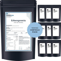 INGREO Essential Erbsenprotein Pulver 80% Vegan Glutenfrei 10 kg (10x 1 kg) – Bild 1 von 4