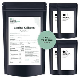 INGREO Essential Marine Kollagen Typ I Pulver ohne Zusatzstoffe 5kg (5x1kg) – Bild 1 von 4