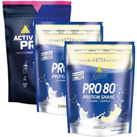 Produktbild von Inkospor Active Pro 80 Pulver Set mit Vanille, Himbeere-Joghurt und Stracciatella