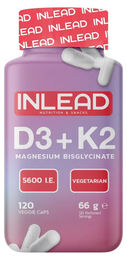 INLEAD Vitamin D3 + K2 + Magnesium vegan 120 Kapseln – Bild 1 von 2