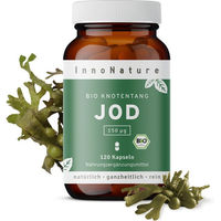 Produktbild von InnoNature Bio Jod Kapseln mit Kelp Braunalge vegan 120 Stück
