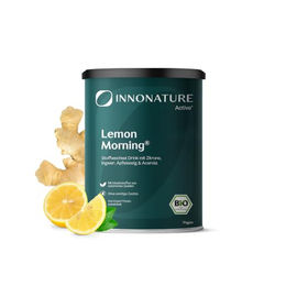 InnoNature Bio Lemon Morning Getränkepulver mit Vitamin C, 150 g, vegan und ohne Zusatzstoffe – Bild 1 von 2