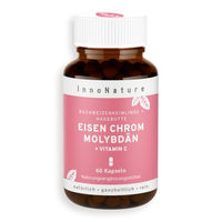 Produktbild von InnoNature Eisen Chrom Molybdän Kapseln, 60 Kapseln, vegan, glutenfrei, laktosefrei und zuckerfrei