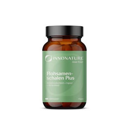 InnoNature Flohsamenschalen Plus mit Kräuter-Komplex, 120 Kapseln, vegan, glutenfrei und laktosefrei – Bild 1 von 2