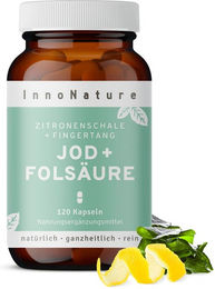 InnoNature Folsäure und Jod Kapseln vegan für Schwangere und Stillende 120 Kapseln – Bild 1 von 2
