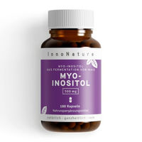 Produktbild von InnoNature Myo Inositol Kapseln 180 Stück hochdosiert für Schwangere und Stillende glutenfrei laktosefrei zuckerfrei ohne Zusatzstoffe