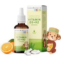 Produktbild von InnoNature Vitamin D3+K2 Kids Tropfen für Kinder vegan laktosefrei und zuckerfrei