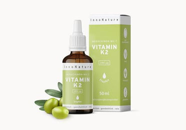 InnoNature Vitamin K2 MK-7 Tropfen, 50 ml, vegan, laktosefrei und glutenfrei – Bild 1 von 1
