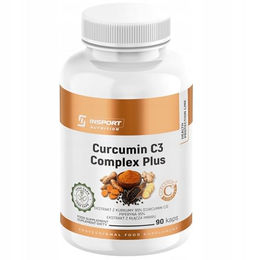 Insport Nutrition Curcumin C3 Complex 1000 mg mit 95% Curcuminoiden, Piperin und Ingwer Extrakt 90 Kapseln pflanzlich – Bild 1 von 1