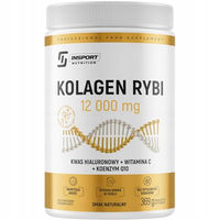 Produktbild von Insport Nutrition Fischkollagen Pulver mit 12000 mg Kollagen, Hyaluron, Vitamin C und Q10, 369 g