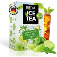 Produktbild von INSTICK Eistee Getränkepulver Limette & Minze 12 Sticks zuckerfrei mit Vitamin C und Grüntee-Extrakt vegan