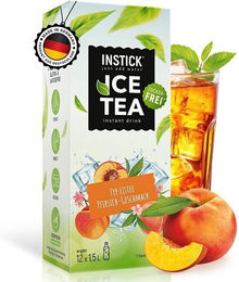 INSTICK Eistee Getränkepulver Pfirsich 12 Sticks zuckerfrei und vegan – Bild 1 von 1