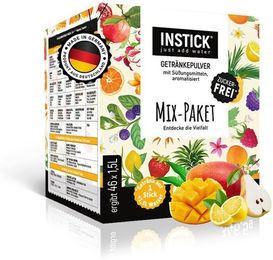 INSTICK Zuckerfreies Instant-Getränkepulver mit Vitamin C, vegan, glutenfrei und laktosefrei, 46 Sticks – Bild 1 von 1