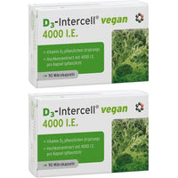Produktbild von Intercell Pharma D3-Intercell Vegan Vitamin D3 4000 I.E. Kapseln 180 Stück
