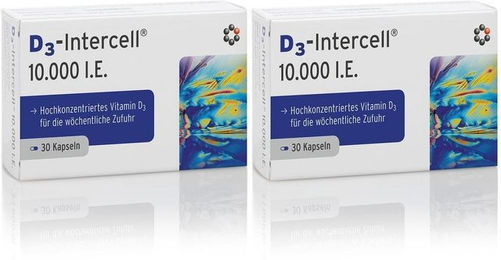 Intercell Pharma D3-Intercell Vitamin D3 10.000 IE Kapseln glutenfrei laktosefrei ohne Zusatzstoffe – Bild 1 von 1