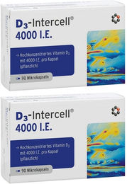 Intercell Pharma D3-Intercell Vitamin D3 4000 I.E. Kapseln vegan 90 Stück – Bild 1 von 1