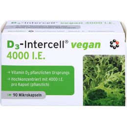 Intercell-Pharma D3-INTERCELL Vitamin D3 vegan 4000 I.E. Kapseln 90 Stück – Bild 1 von 1