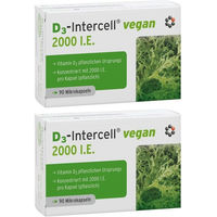 Produktbild von Intercell Pharma D3 Vitamin D3 aus Flechten 2000 IE Vegan Kapseln 180 Stück