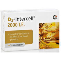 Produktbild von Intercell Pharma Dr. Enzmann D3-Intercell Vitamin D3 2000 IE Kapseln 90 Stück vegan ohne Zusatzstoffe