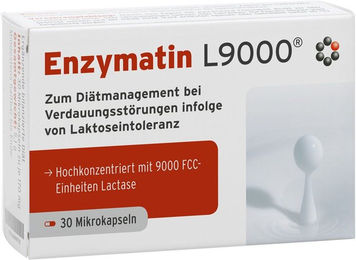 Intercell Pharma Enzymatin L 9000 Laktase Mikrokapseln 9000 FCC vegan und glutenfrei 30 Stück – Bild 1 von 4
