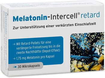 Intercell Pharma Melatonin Retard Kapseln vegan laktosefrei und glutenfrei – Bild 1 von 1