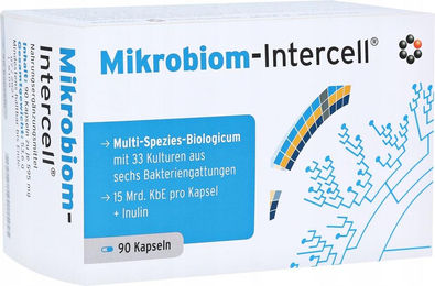 Intercell Pharma Mikrobiom Probiotika mit 33 Stämmen und 15 Milliarden KBE in Kapseln – Bild 1 von 1