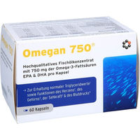 Produktbild von Intercell Pharma Omegan 750 Omega 3 Fischöl hochdosiert Kapseln 60 Stück