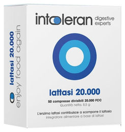 INTOLERAN Laktase 20.000 Einheiten 50 teilbare Tabletten – Bild 1 von 1