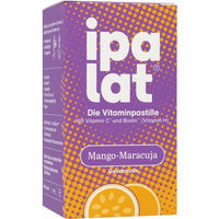 Produktbild von IPALAT Vitaminpastillen Mango-Maracuja zuckerfrei vegan glutenfrei laktosefrei Lutschtabletten