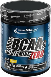 IronMaxx 100% BCAAs + Glutamine Zero Mango 500g veganes und zuckerfreies Aminosäuren Pulver – Bild 1 von 3