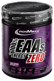 IronMaxx 100% EAAs + Energy Zero Wild Berries EAA-Pulver vegan und zuckerfrei 500 g Dose – Bild 1 von 4