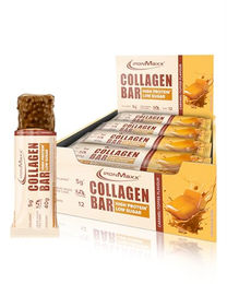 IronMaxx Collagen Protein Bar Caramel Toffee 12 Stück - Zuckerarmer High Protein Riegel mit 5g Kollagen Typ I, II & III – Bild 1 von 5