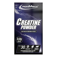 Produktbild von IronMaxx Creatin Monohydrat Pulver, 30 Sticks, zuckerfrei und ohne Zusatzstoffe