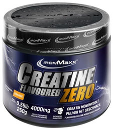 IronMaxx Creatine Powder Flavoured Zero Orange - Kreatin Monohydrat Pulver 250g - vegan und zuckerfrei – Bild 1 von 3