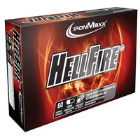 Produktbild von IronMaxx Hellfire Kapseln mit Pflanzenextrakten, Koffein, Niacin und Cholin, 60 Stück