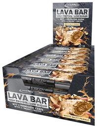 IronMaxx Lava Protein Bar White Salty Peanut - 18x40g - Zuckerarmer Proteinriegel ohne Zusatzstoffe – Bild 1 von 2