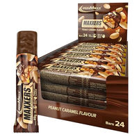 Produktbild von IronMaxx Maxxers Proteinriegel Peanut Caramel 24x49g zuckerfrei mit echten Erdnussstücken