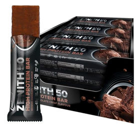 IronMaxx Zenith 50 High Protein Bar Brownie Chocolate Crisp 16 x 45g Proteinriegel Low Carb zuckerarm – Bild 1 von 3