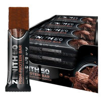 Produktbild von IronMaxx Zenith 50 High Protein Bar Brownie Chocolate Crisp 16 x 45g Proteinriegel Low Carb zuckerarm