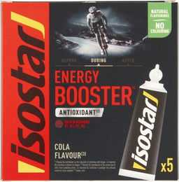 Isostar Energy Booster Gel Cola ohne Zusatzstoffe 5 x 20 g – Bild 1 von 5