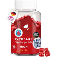 Produktbild von IvyBears Iron Gummis mit Eisen und Zink vegan 60 Stück