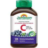 Produktbild von Jamieson Vitamin C 1000 mit Blaubeere Lutschtabletten vegetarisch und glutenfrei 120 Stück