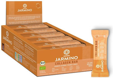 JARMINO Bio Kollagenriegel Erdnuss glutenfrei und zuckerfrei – Bild 1 von 3