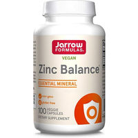 Produktbild von Jarrow Formulas Zinc Balance vegane Kapseln mit 15 mg Zink und 1 mg Kupfer