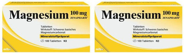 JENAPHARM Magnesium Carbonat 100 mg Tabletten für Erwachsene und Kinder 200 Stück – Bild 1 von 1